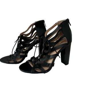 Torrid Strapped Black Block Heels Size 10